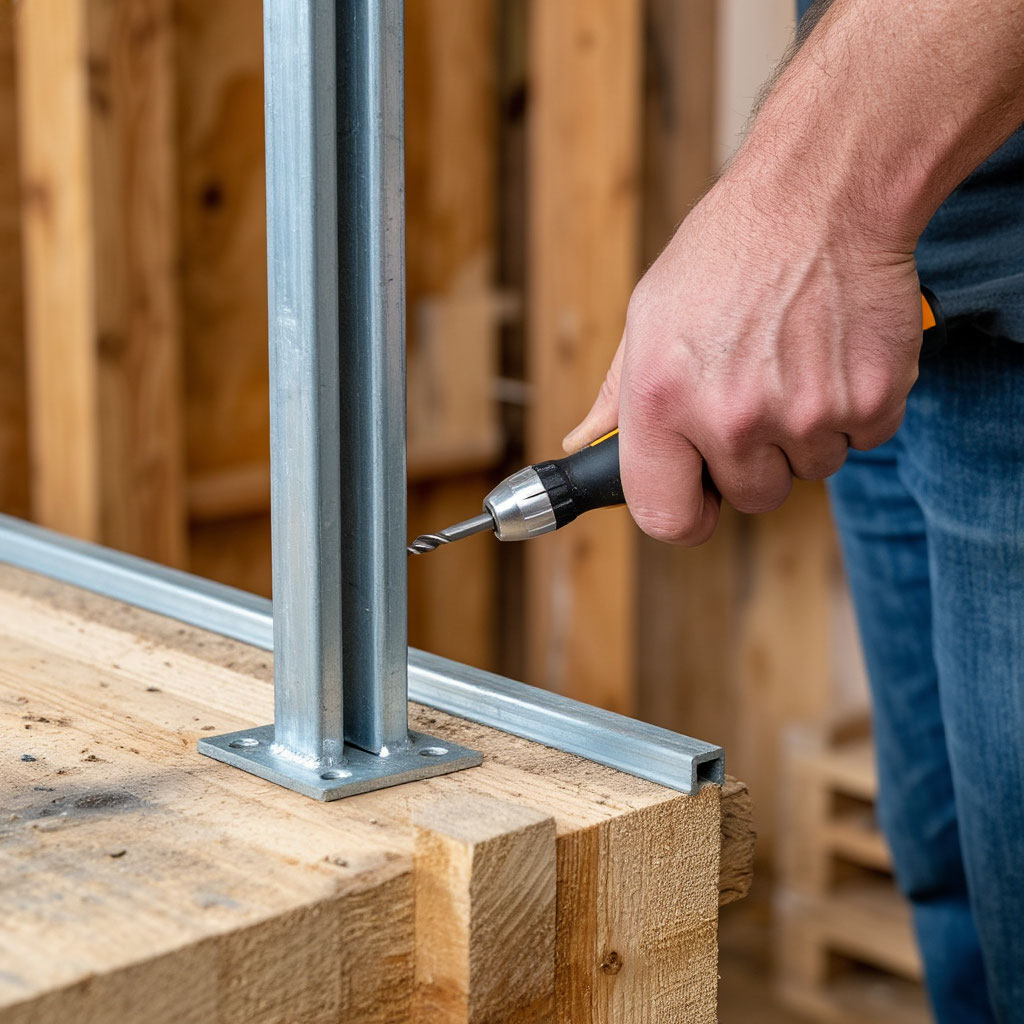 Attaching loft bed legs to the frame