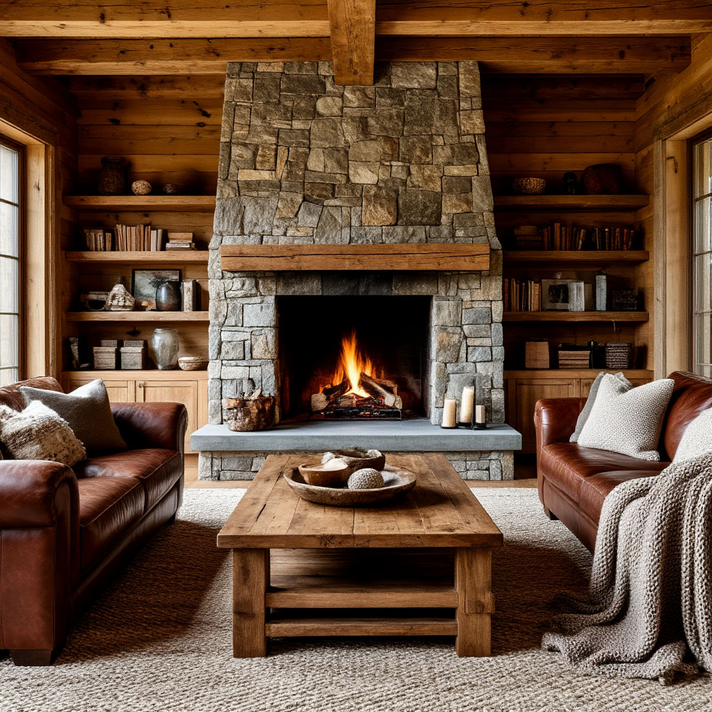 Balanced rustic living room furniture