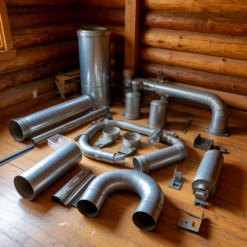 Chimney parts for installation