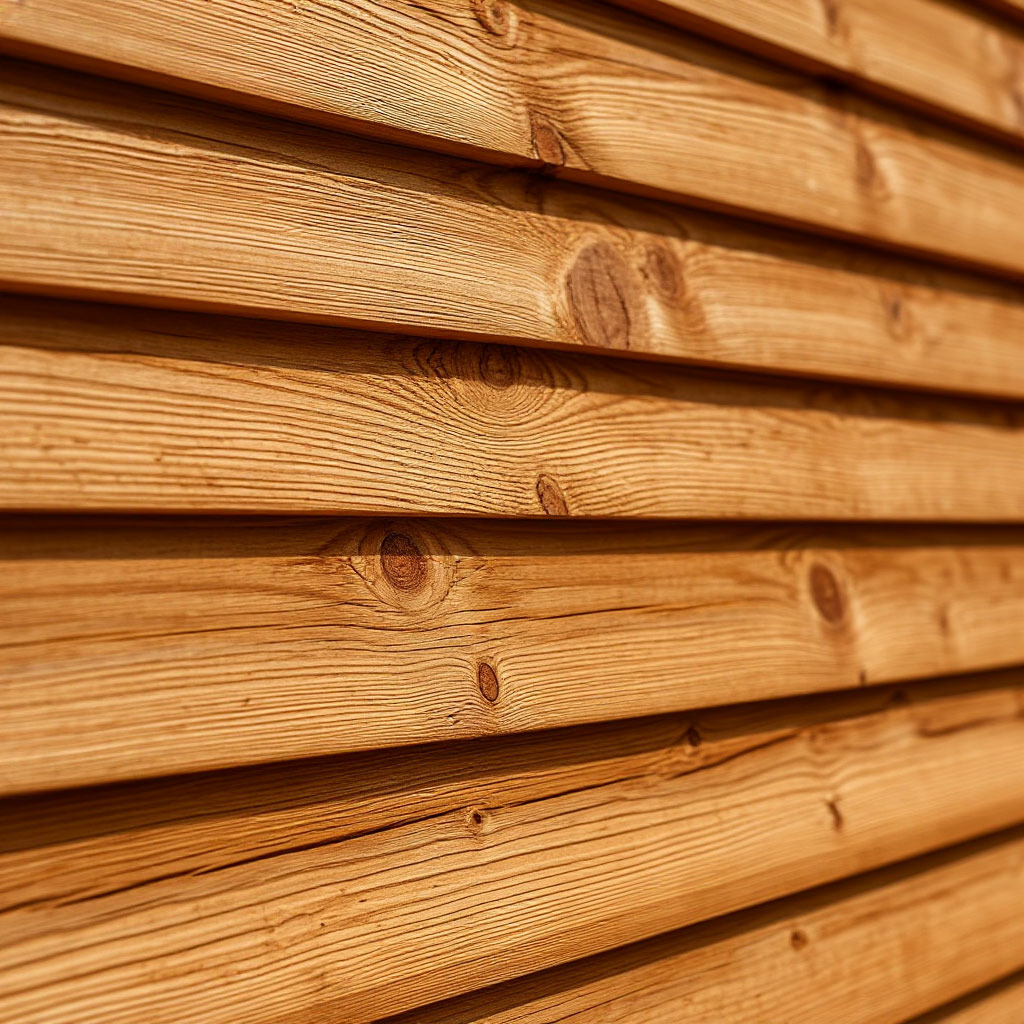 Close-up of cedar wood siding texture