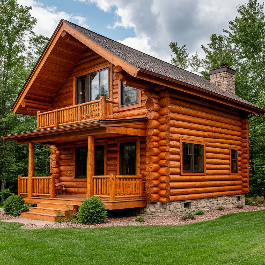 Color selection when choosing materials to protect log houses from atmospheric influences.