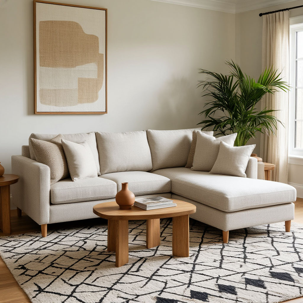 Comfortable rustic living room seating