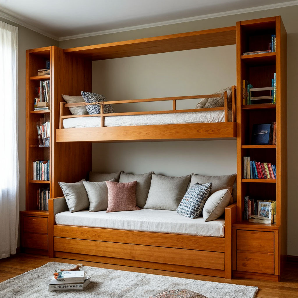 Convertible sofa with storage