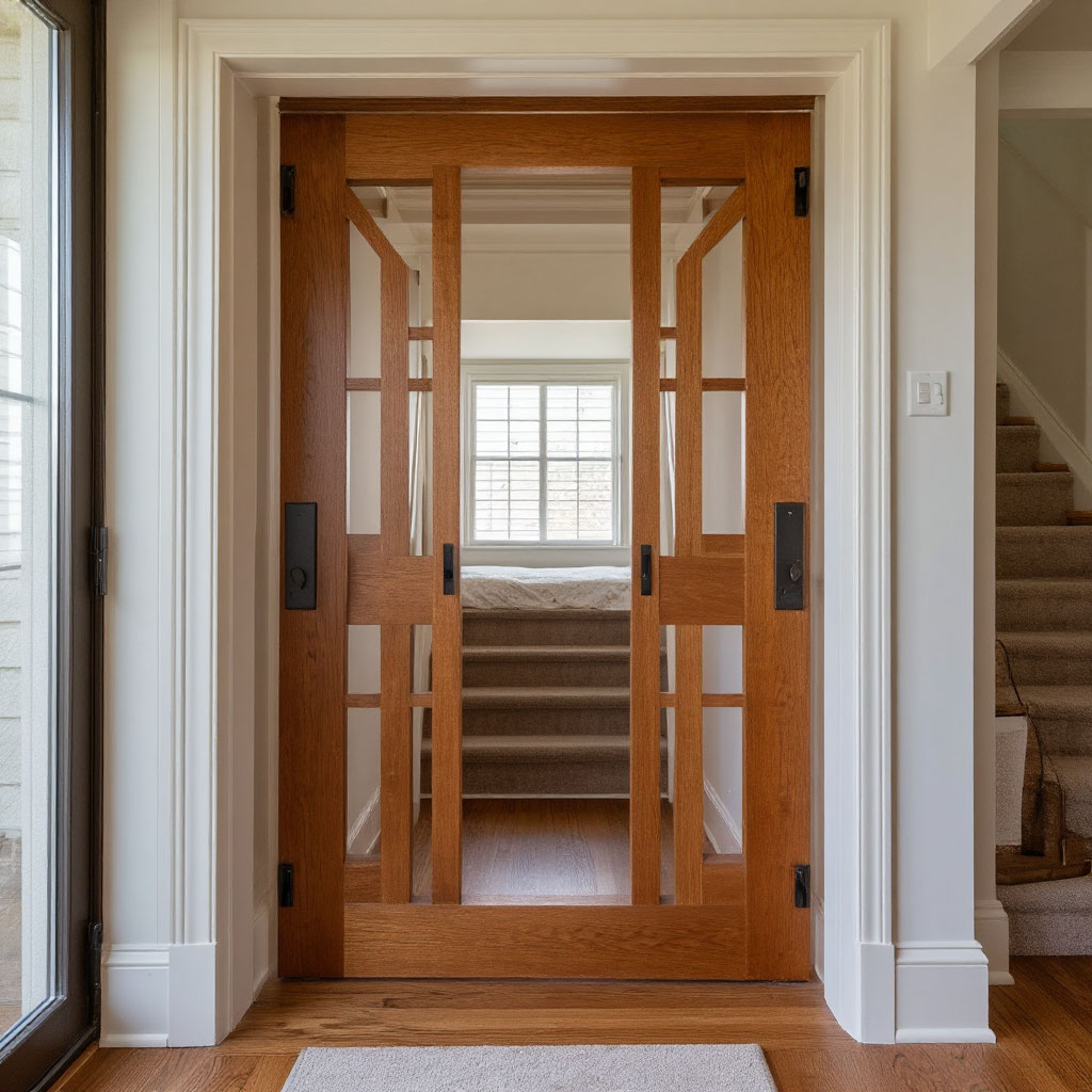 Creative loft railing with built in shelves