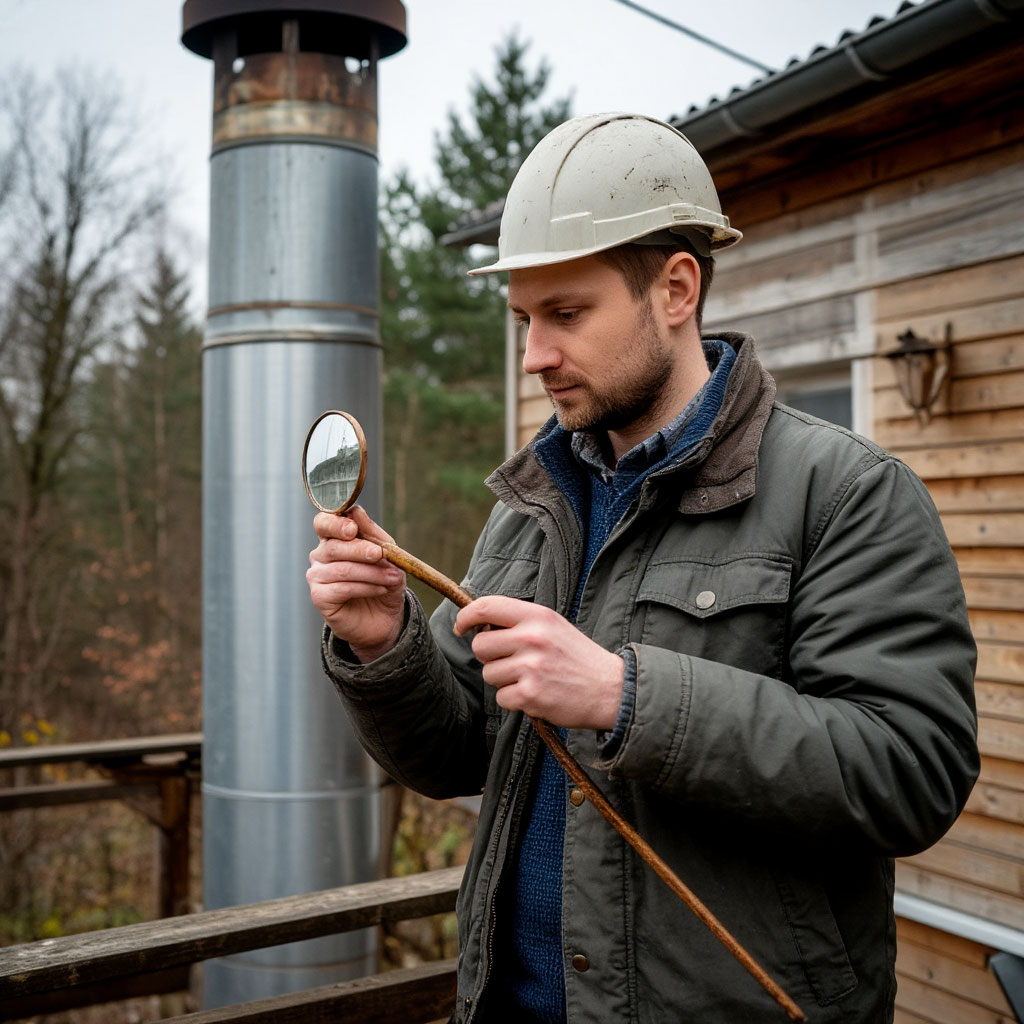 Inspecting chimney connections