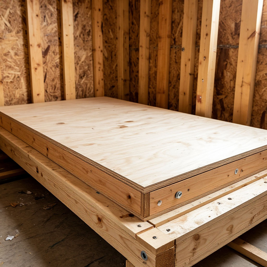 Installing the loft bed sleeping platform