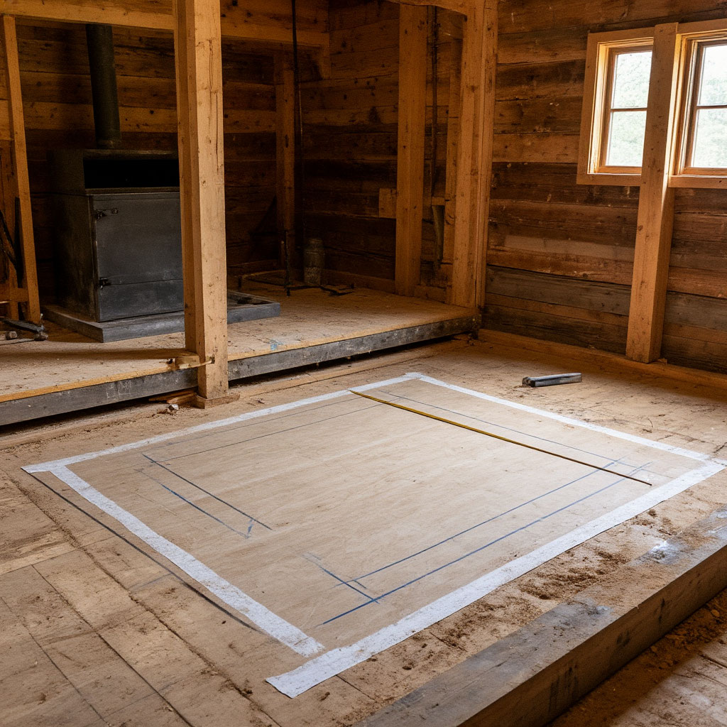 Marking hearth placement