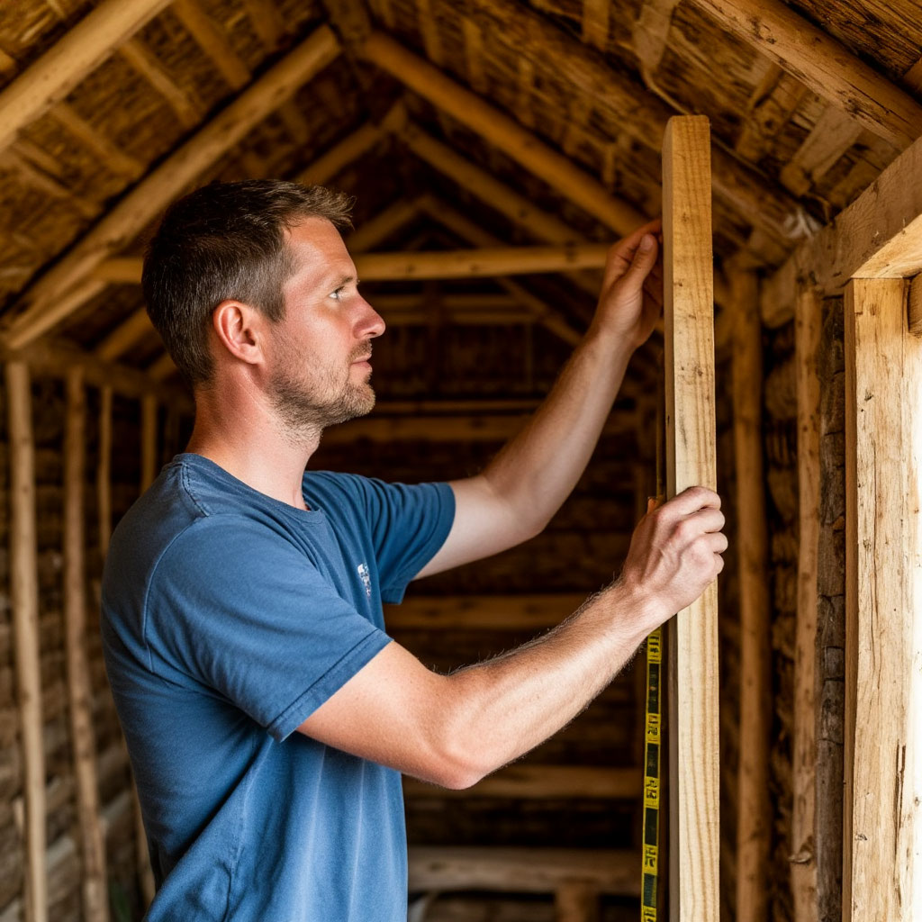 Measuring cabin ceiling height for loft