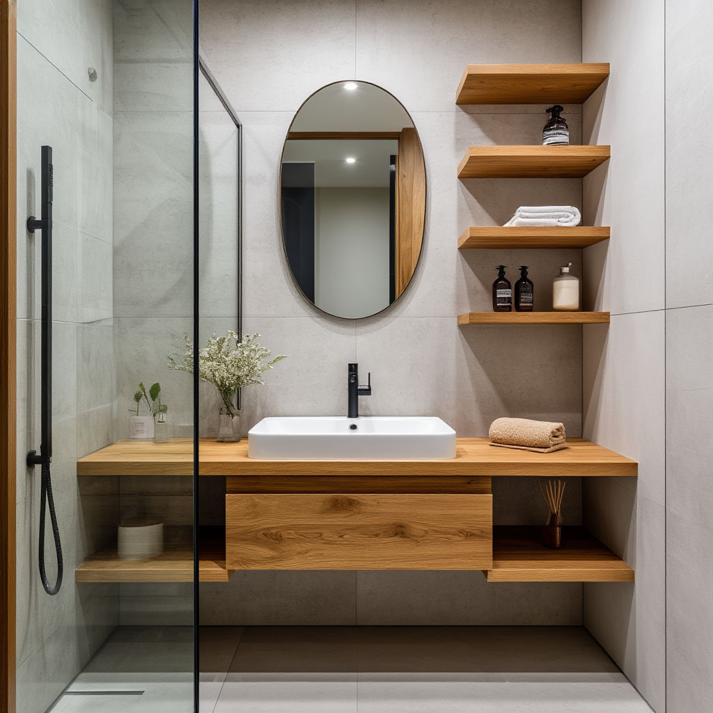 Modern small cabin bathroom design