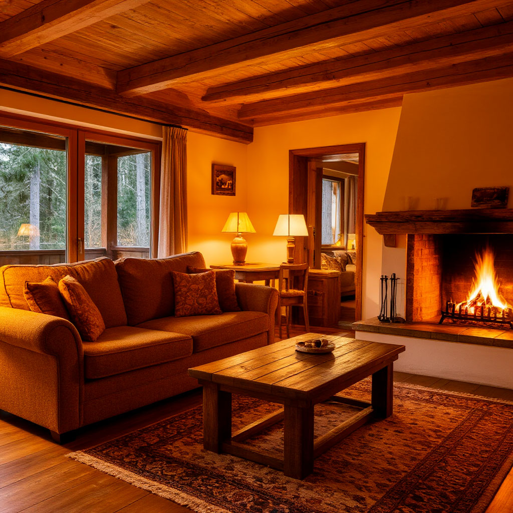 Multifunctional living area in cabin