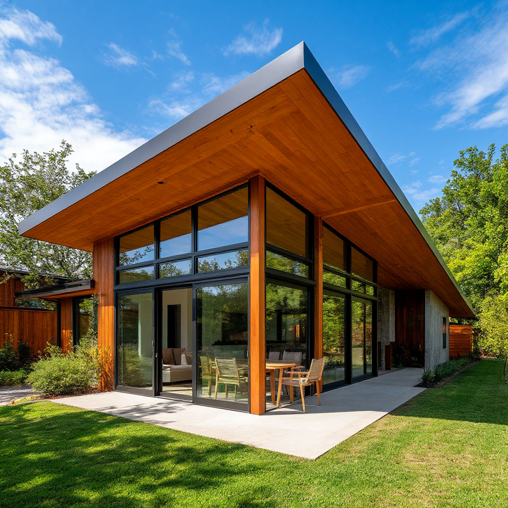 Single-pitched canopies