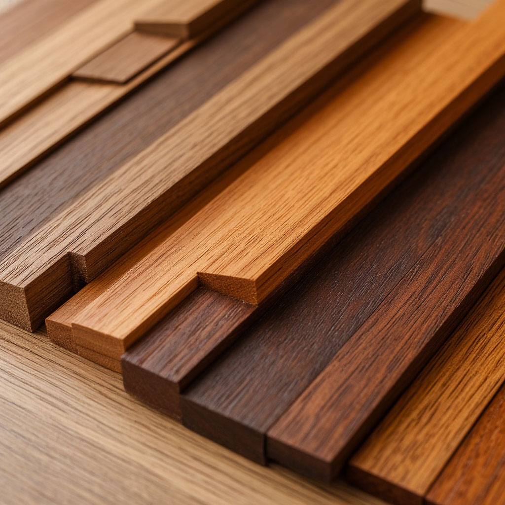 Wood stain color samples